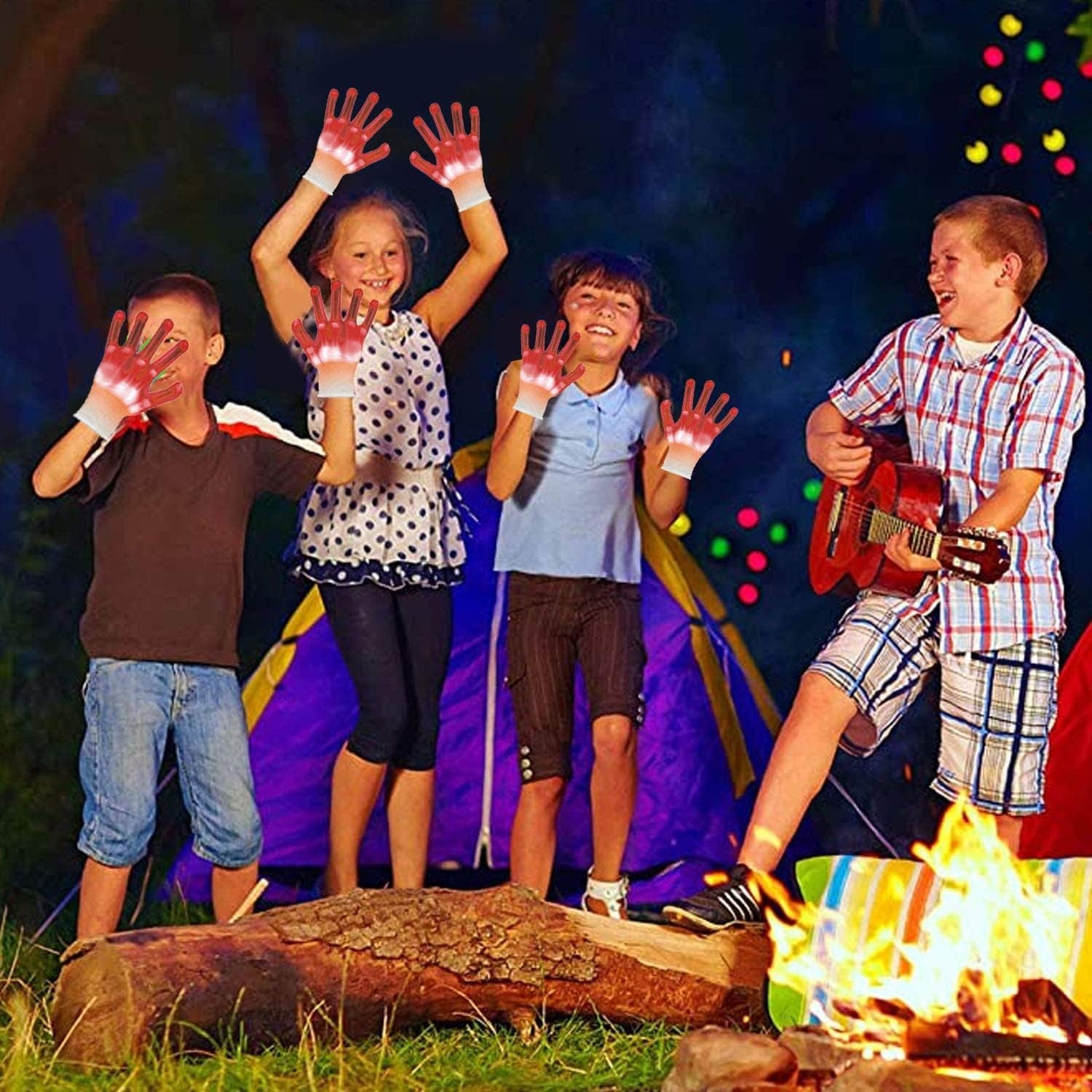 LED Gloves Halloween Costumes Christmas Stocking Stuffers