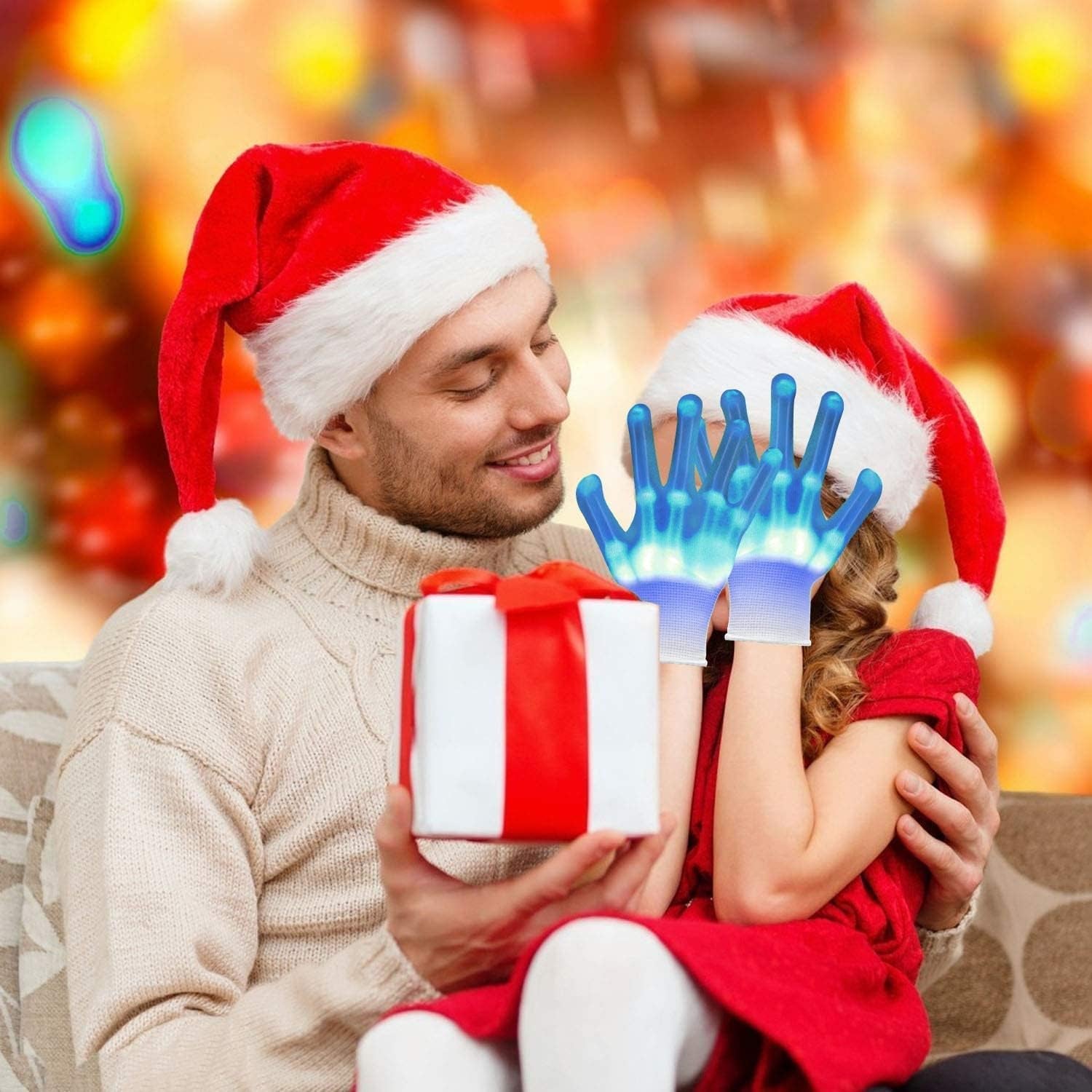 LED Gloves Halloween Costumes Christmas Stocking Stuffers
