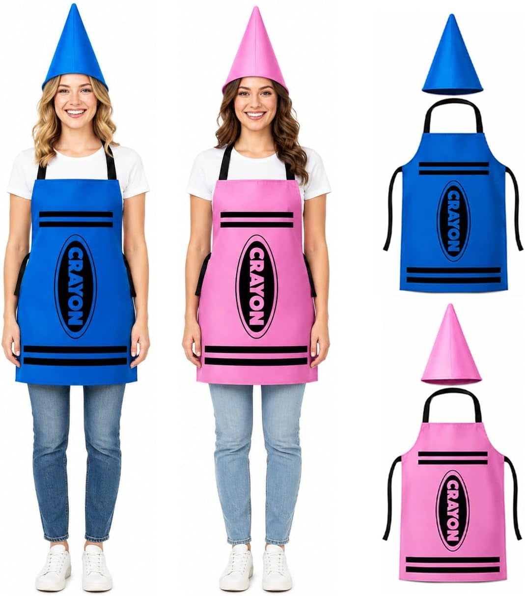 Crayon Costume Set for Adults - School Halloween Dress up Outfit