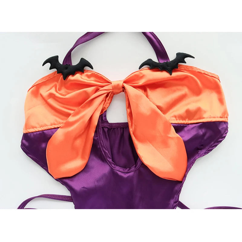AniLV Halloween Lingerie Party Series Costume Carnival Pumpkin Bat Devil Three-point Bikini Bodysuit Pajamas Uniform Cosplay
