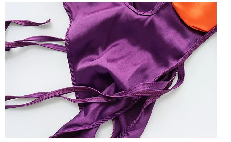 AniLV Halloween Lingerie Party Series Costume Carnival Pumpkin Bat Devil Three-point Bikini Bodysuit Pajamas Uniform Cosplay