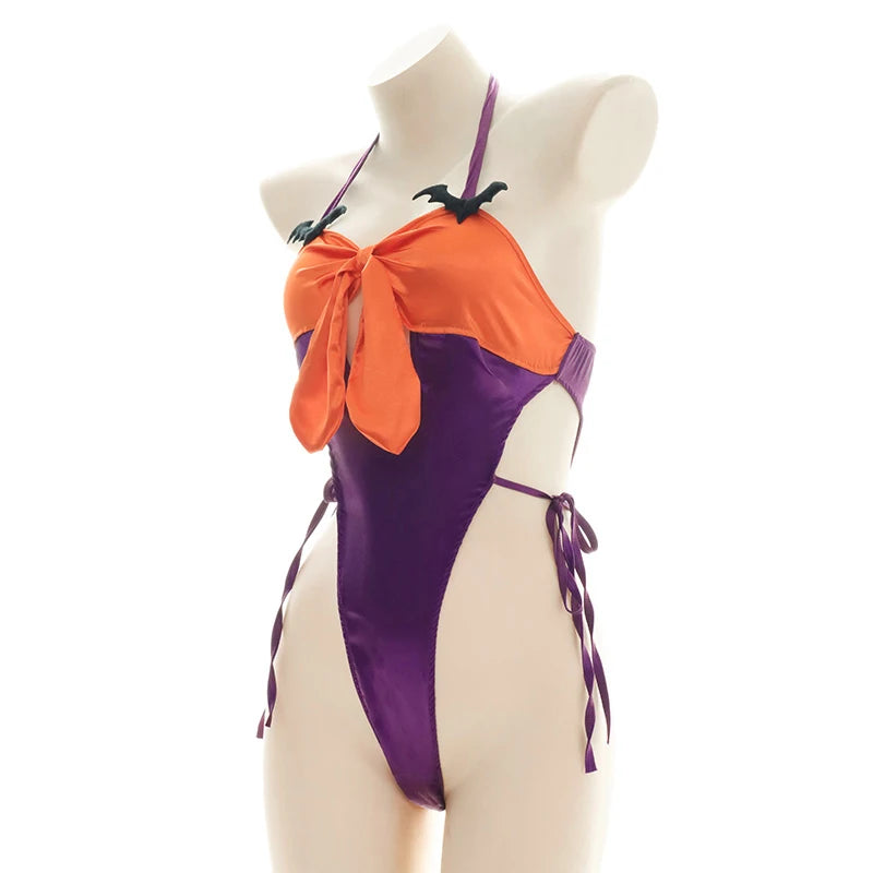 AniLV Halloween Lingerie Party Series Costume Carnival Pumpkin Bat Devil Three-point Bikini Bodysuit Pajamas Uniform Cosplay