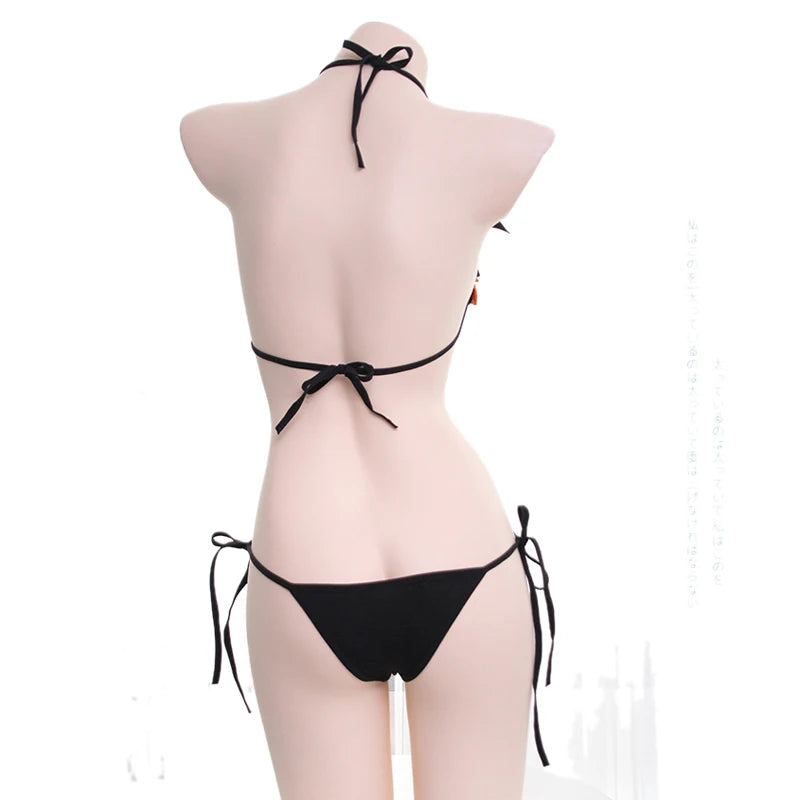 AniLV Halloween Lingerie Party Series Costume Carnival Pumpkin Bat Devil Three-point Bikini Bodysuit Pajamas Uniform Cosplay