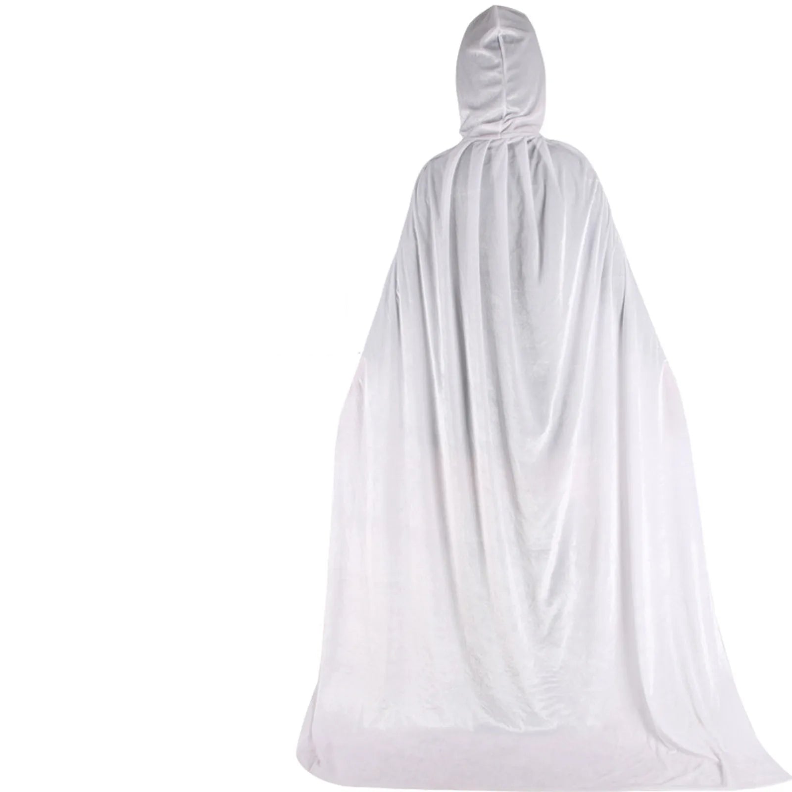 Adult Kids Halloween For groups Pleuche Velvet Cloak Cape Hooded Medieval Costume Witch Wicca Vampire Halloween Cosplay Costume Cape