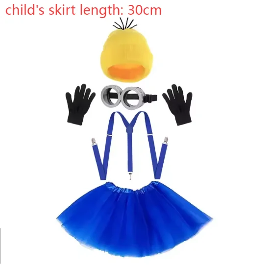 Disfraz disguise Funny Halloween Costume Accessories Adult Couples,Goggles Glasses/Yellow Beanie/Gloves for Men Women Cosplay Party Set