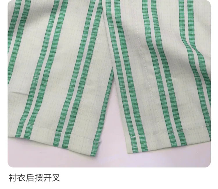 Obsession Nikki Bear Cosplay Costume Green Stripe Shirt Red Zebra Print Halter Top Shorts Halloween Couple Outfit For Carnival