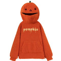 New Halloween Party Pumpkin Head Lamb Fleece Couple Style Y2k Oversized Hoodie Hooded Sweatshirt Embroidery Streetwear
