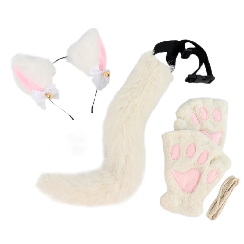 Cats Dress up for groups Costume Includes Headband, Tail, Gloves for Girl Halloween