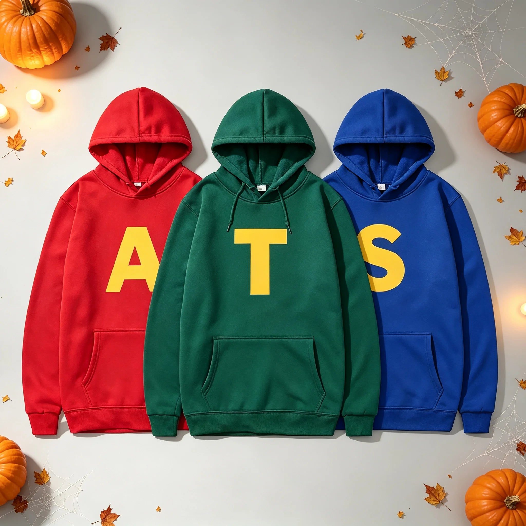 3PC New hoodies Spring and Autumn Unisex Casual Sportswear Men's Hoody Alvin Chipmunk Halloween Costume Women's Pullover top