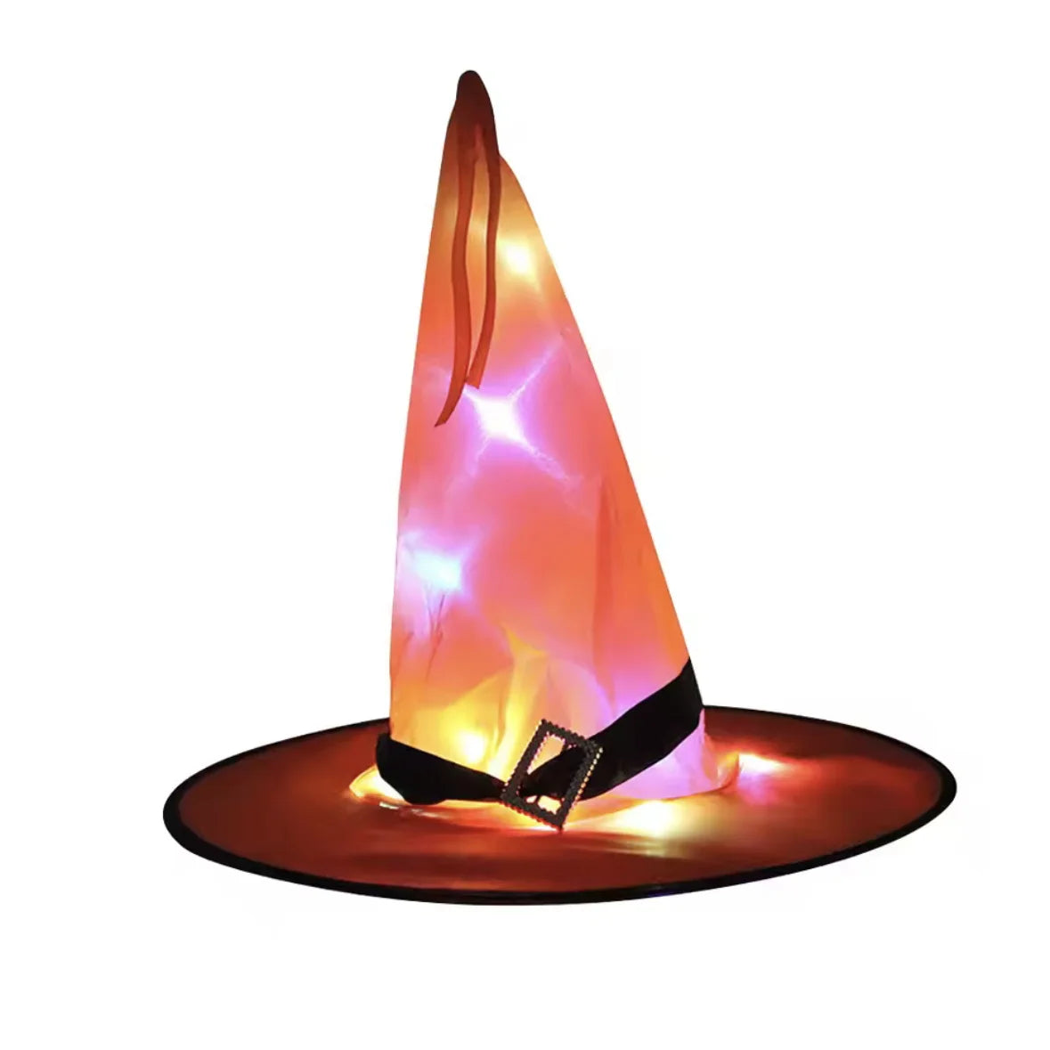 LED Halloween Flashing Light Witch Hat Starry Sky Ghost Festival Dress Up Glowing Elf Ghost Hat Lamp Home Decoration Hanging