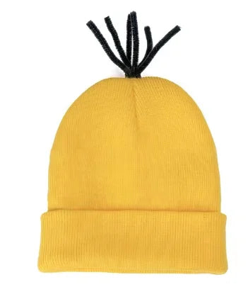 Disfraz disguise Funny Halloween Costume Accessories Adult Couples,Goggles Glasses/Yellow Beanie/Gloves for Men Women Cosplay Party Set
