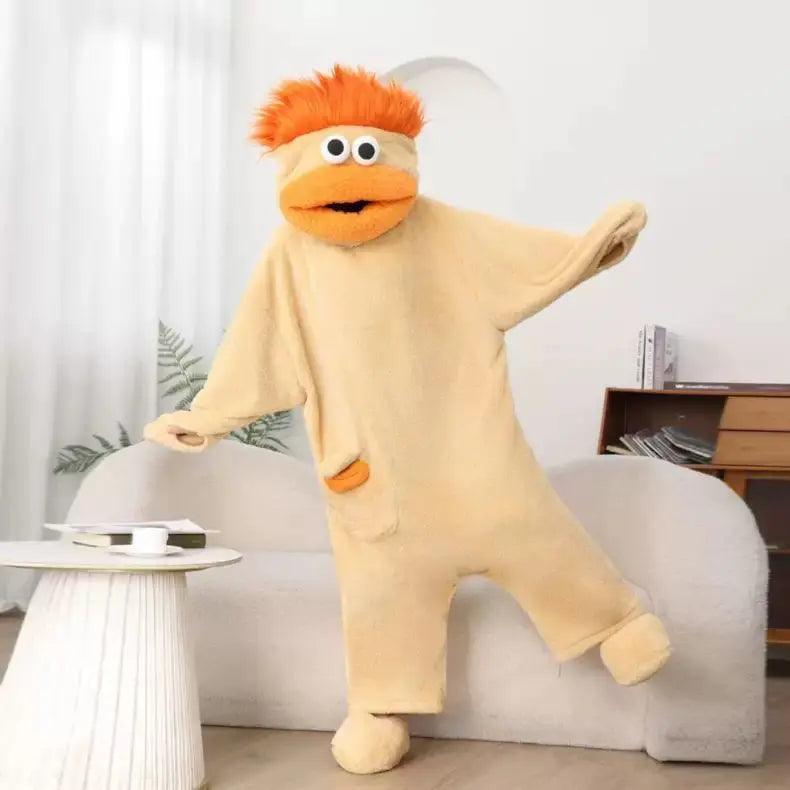 Funny Monster Monster Plush Cartoon Sleepwear Costume Full Face Plush Costume Adult Halloween Carnival Party Outfit Pajama Party