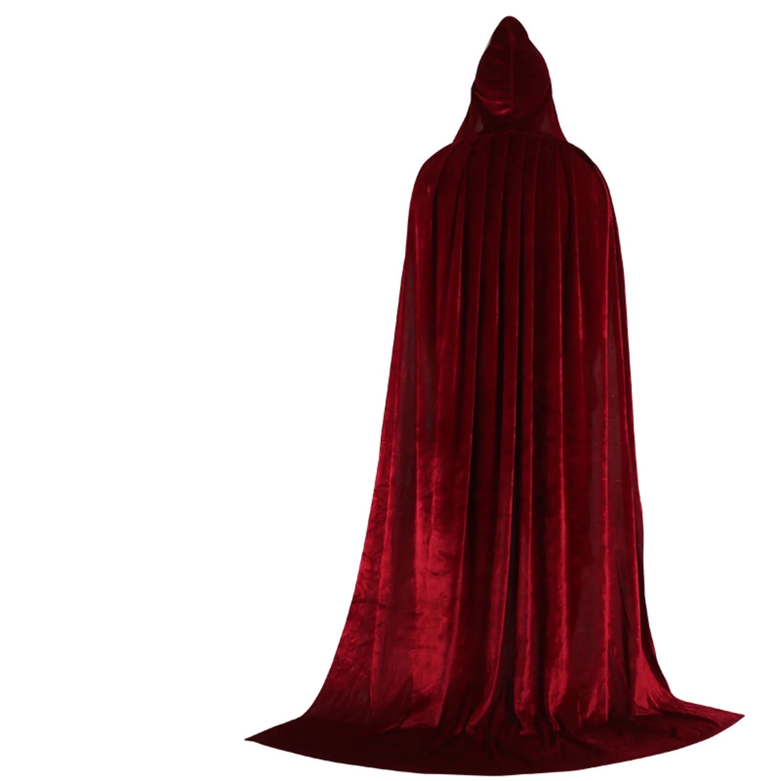 Adult Kids Halloween For groups Pleuche Velvet Cloak Cape Hooded Medieval Costume Witch Wicca Vampire Halloween Cosplay Costume Cape