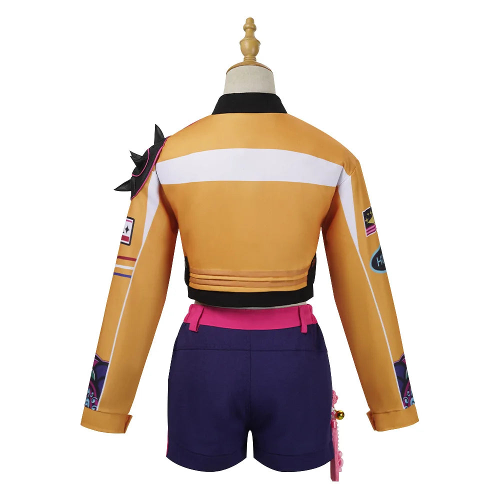 Halloween Fancy Dress Demon Hunters Adult Kids Street Hip Hop Role Play Outfit 3 Styles Printed Crop Top Skirt Shorts Idol Stage Costume