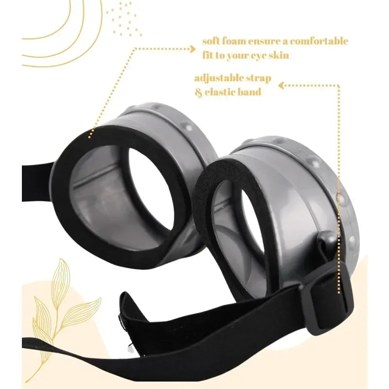 Disfraz disguise Funny Halloween Costume Accessories Adult Couples,Goggles Glasses/Yellow Beanie/Gloves for Men Women Cosplay Party Set
