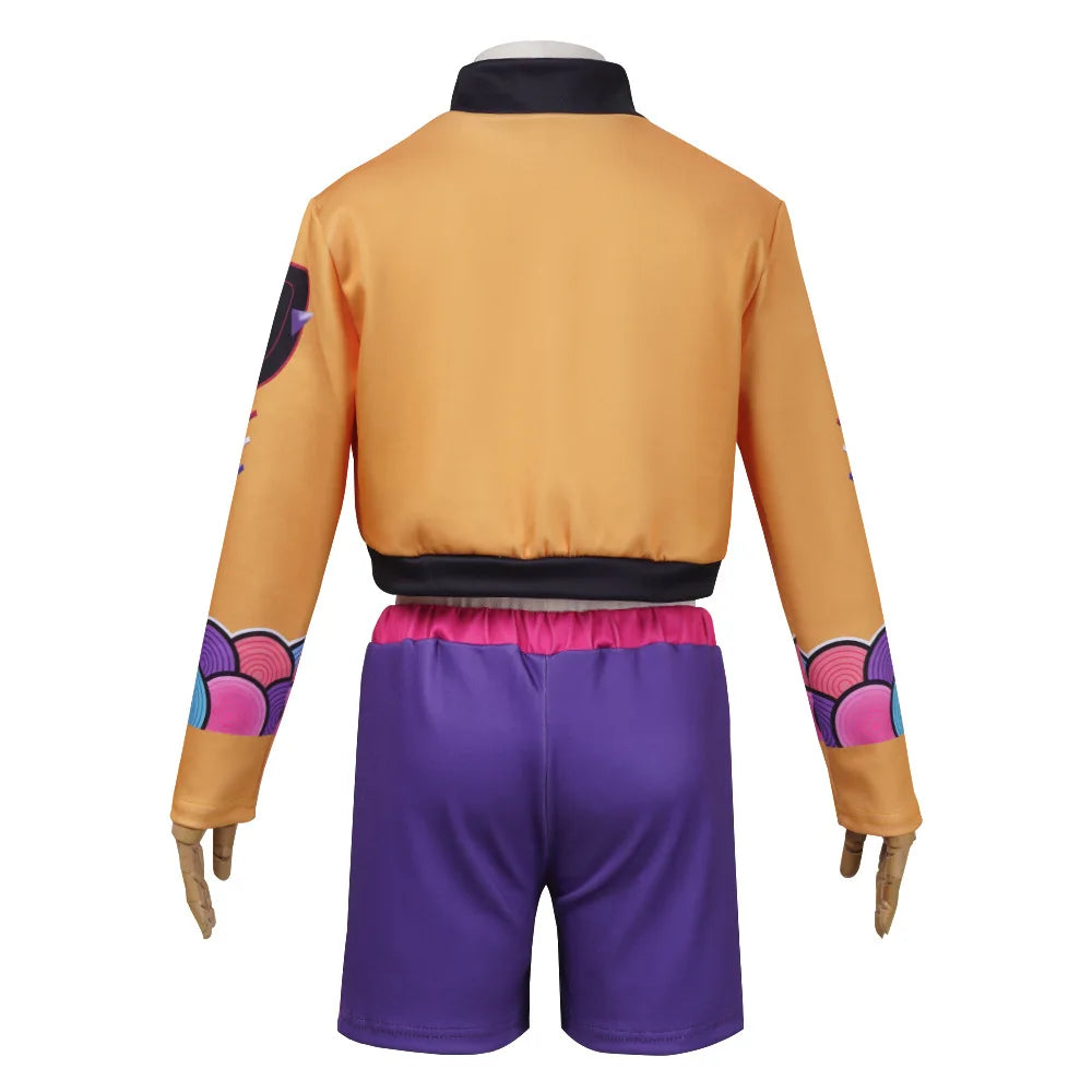 Halloween Fancy Dress Demon Hunters Adult Kids Street Hip Hop Role Play Outfit 3 Styles Printed Crop Top Skirt Shorts Idol Stage Costume