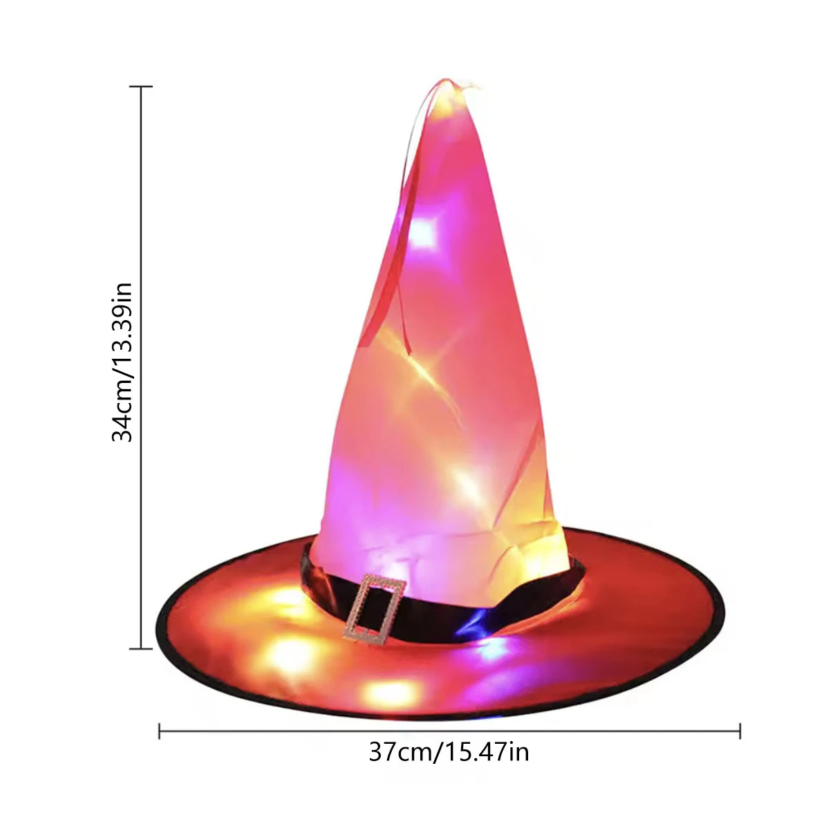LED Halloween Flashing Light Witch Hat Starry Sky Ghost Festival Dress Up Glowing Elf Ghost Hat Lamp Home Decoration Hanging