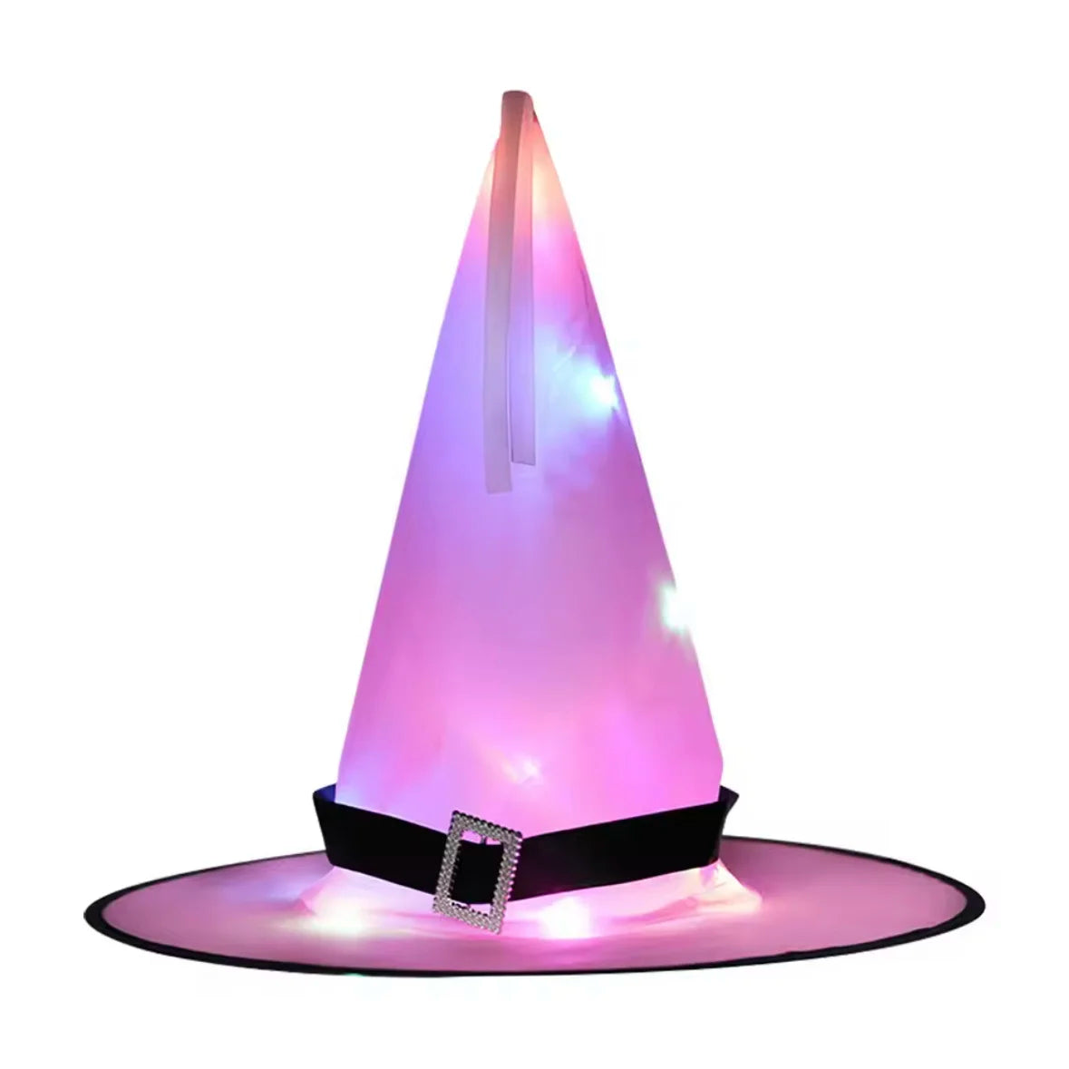 LED Halloween Flashing Light Witch Hat Starry Sky Ghost Festival Dress Up Glowing Elf Ghost Hat Lamp Home Decoration Hanging