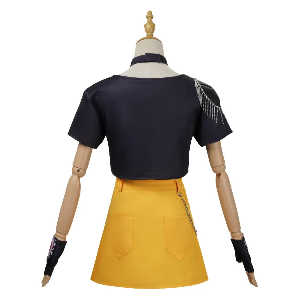 Halloween Fancy Dress Demon Hunters Adult Kids Street Hip Hop Role Play Outfit 3 Styles Printed Crop Top Skirt Shorts Idol Stage Costume