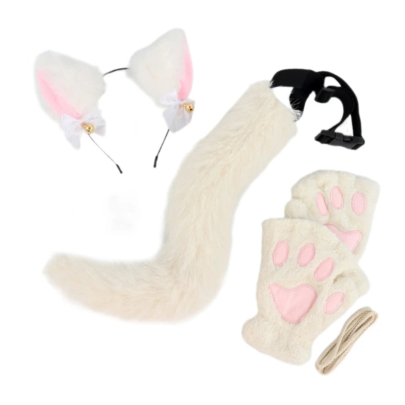 Cats Dress up for groups Costume Includes Headband, Tail, Gloves for Girl Halloween