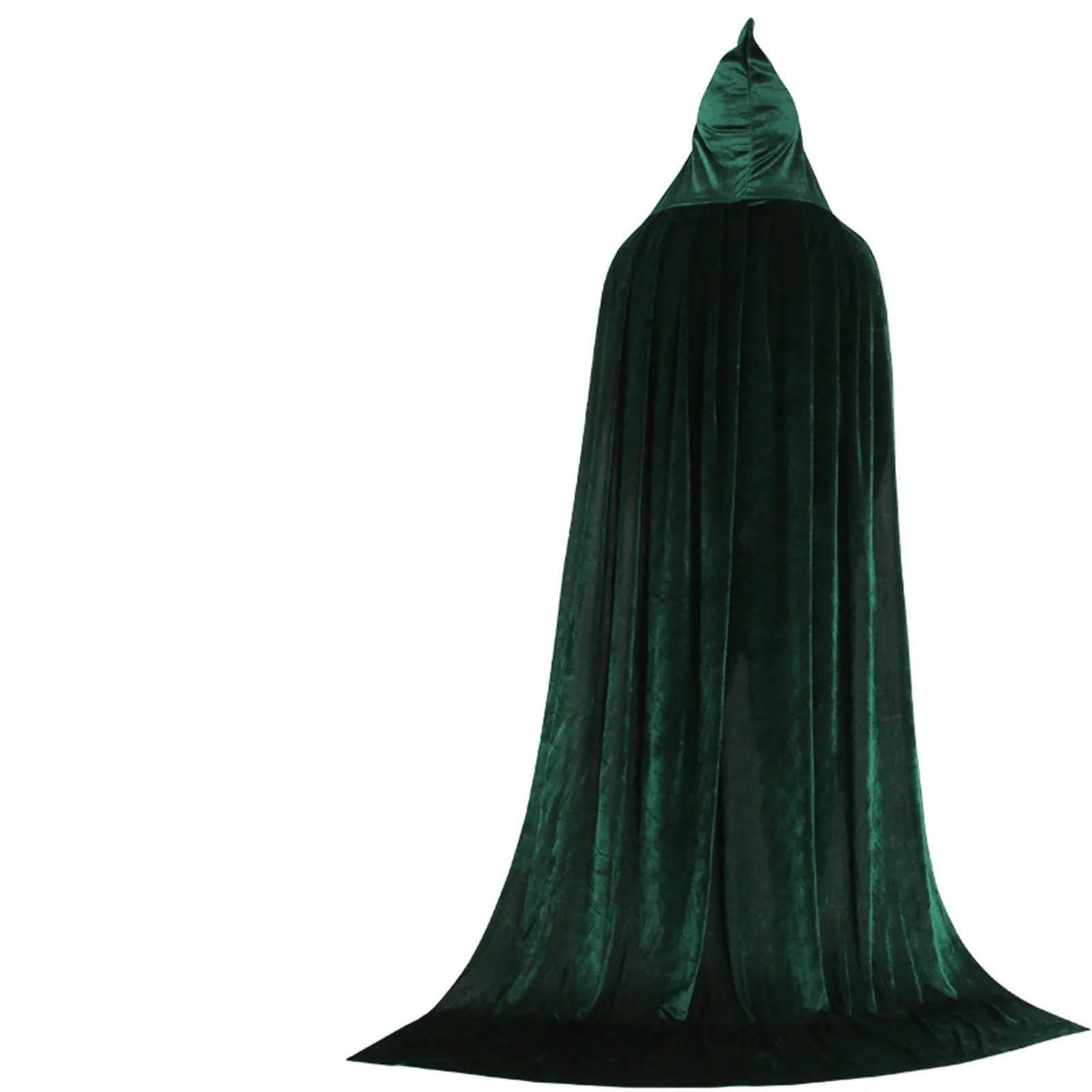 Adult Kids Halloween For groups Pleuche Velvet Cloak Cape Hooded Medieval Costume Witch Wicca Vampire Halloween Cosplay Costume Cape