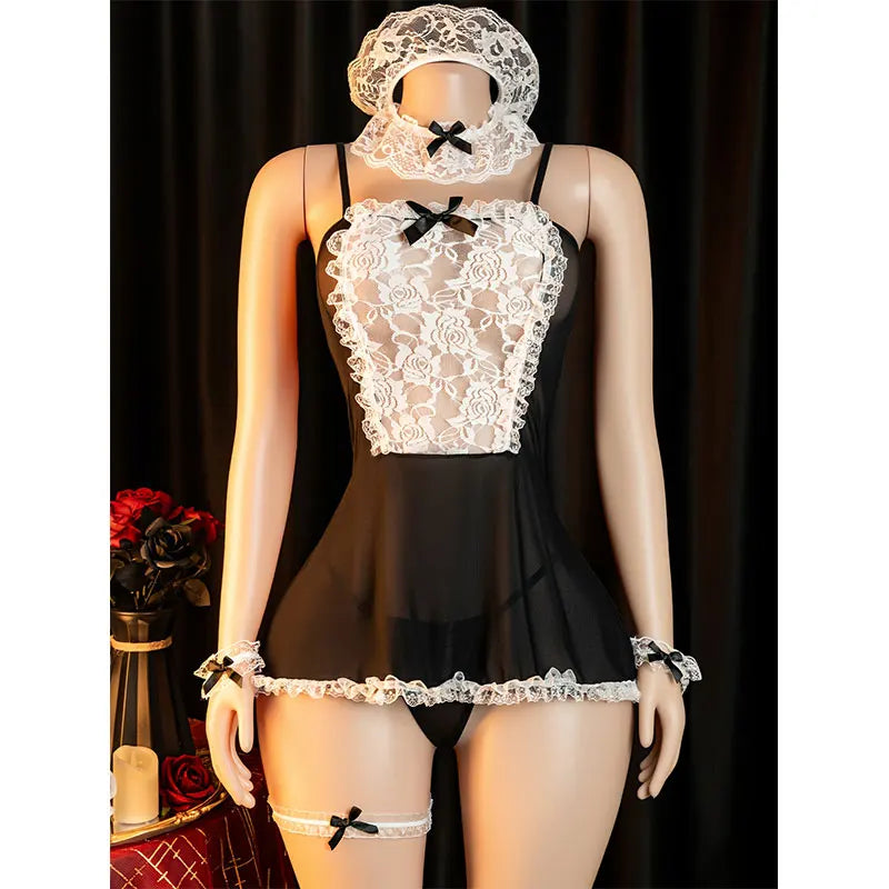 Hot Maid Costume For Role-Play Women Uniform 18 Exotic desire Plays Deep V Nurse Dress Xxx Cosplay Sexy Nights
