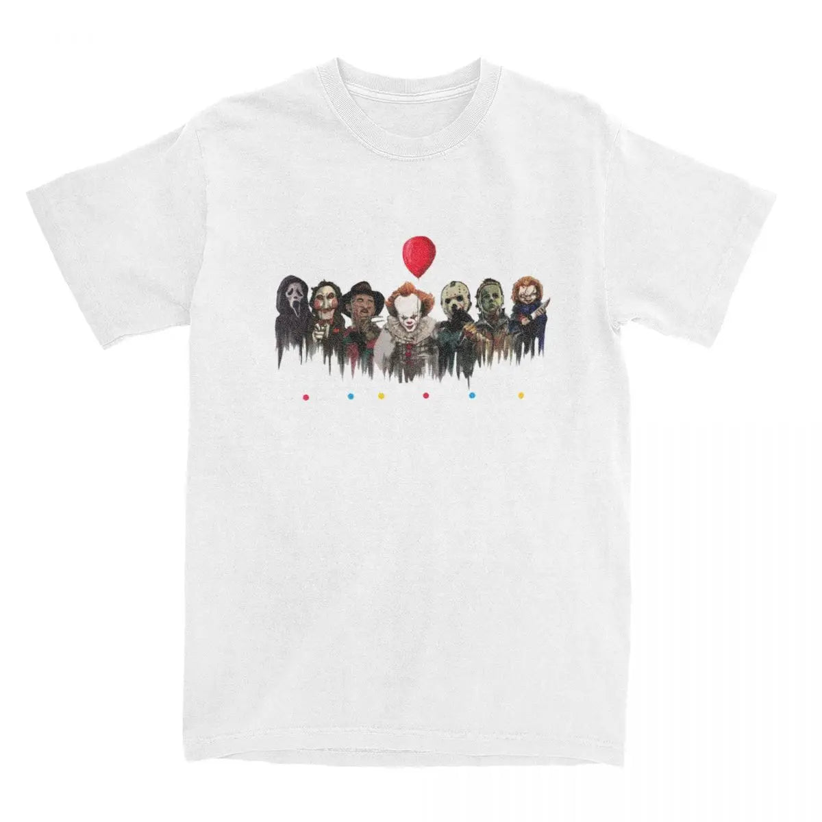 Men Women's T-Shirt Halloween Movie Horror Friends Merchandise Novelty Cotton Short Sleeve thrilling movie T Shirt Round Collar