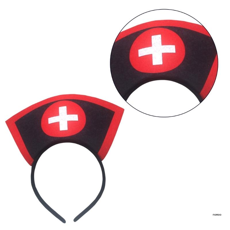 Halloween Nurse Hat Hair Hoop Party  Headband Hairband Headwear Costume