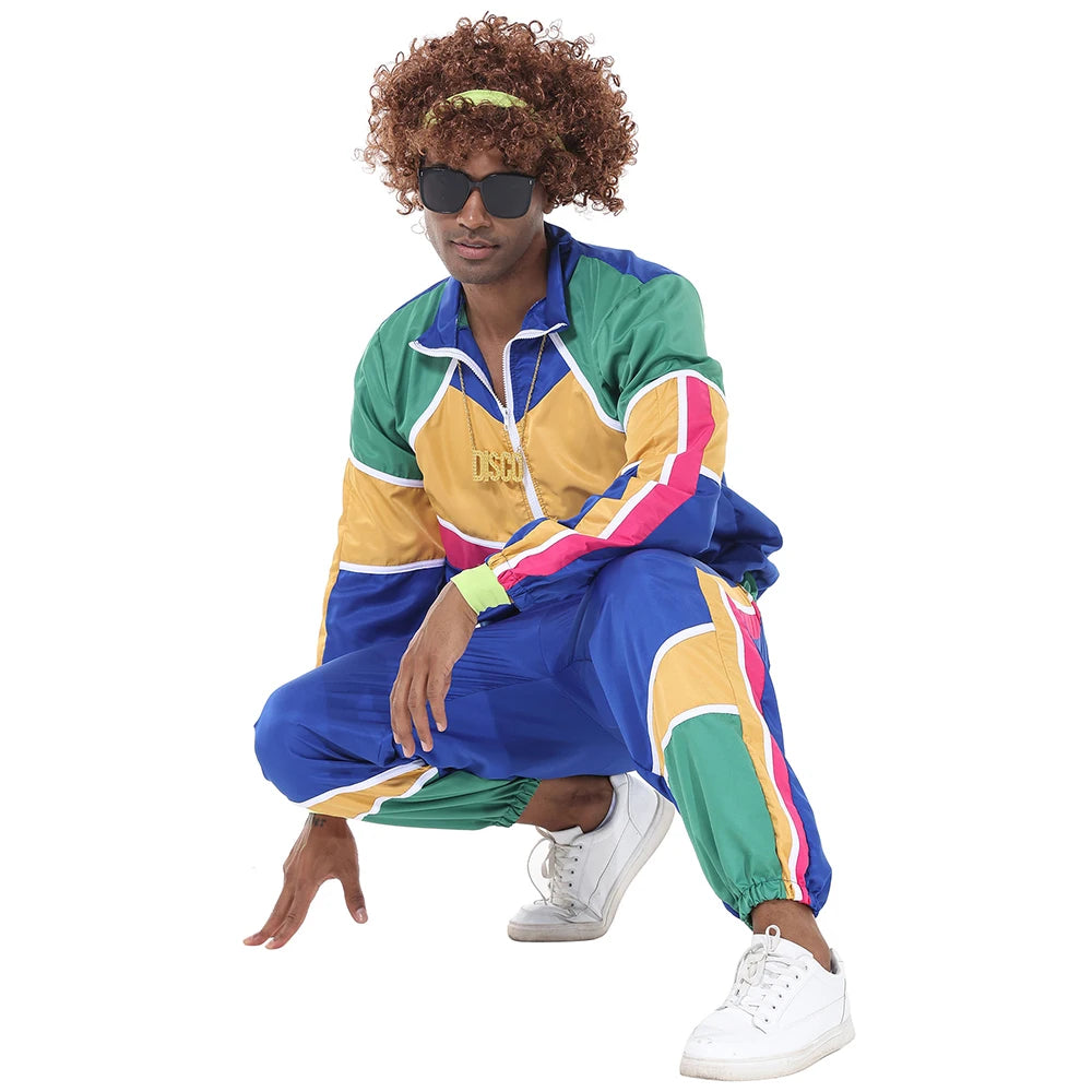Halloween GROUP Hippie Costumes for Women Male Vintage 70s 80s Rock Disco Cosplay Outfits Hip Hop Disco Hippie Costume