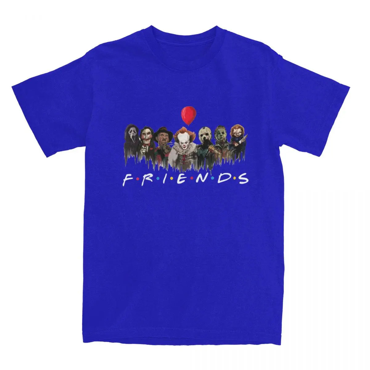 Men Women's T-Shirt Halloween Movie Horror Friends Merchandise Novelty Cotton Short Sleeve thrilling movie T Shirt Round Collar