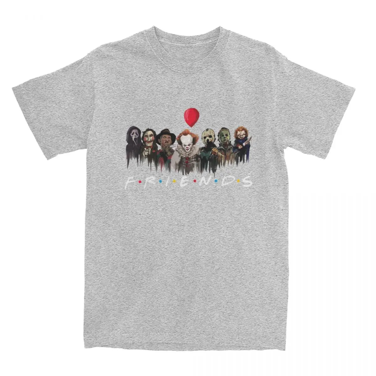 Men Women's T-Shirt Halloween Movie Horror Friends Merchandise Novelty Cotton Short Sleeve thrilling movie T Shirt Round Collar