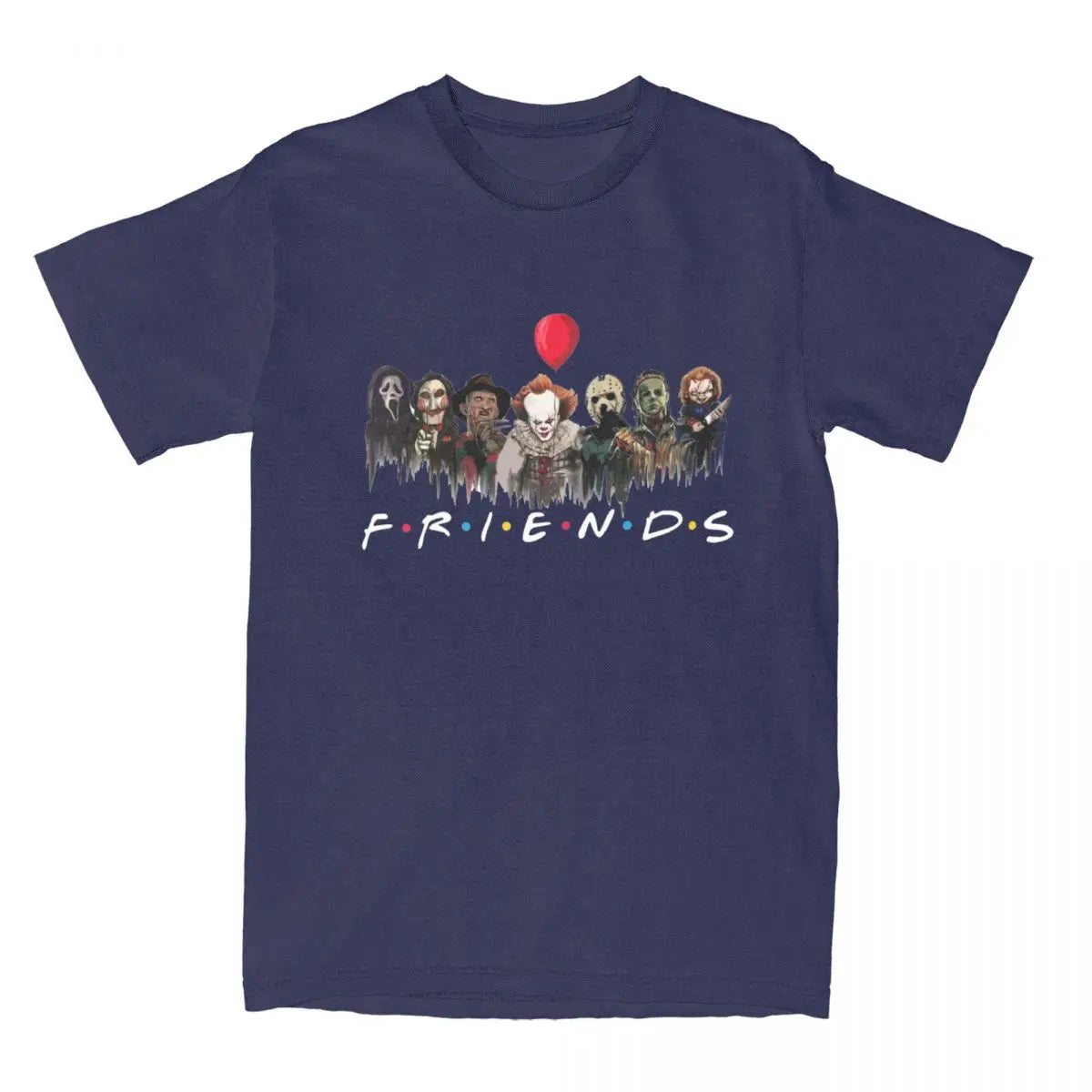 Men Women's T-Shirt Halloween Movie Horror Friends Merchandise Novelty Cotton Short Sleeve thrilling movie T Shirt Round Collar