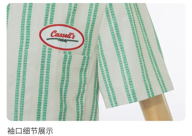 Obsession Nikki Bear Cosplay Costume Green Stripe Shirt Red Zebra Print Halter Top Shorts Halloween Couple Outfit For Carnival