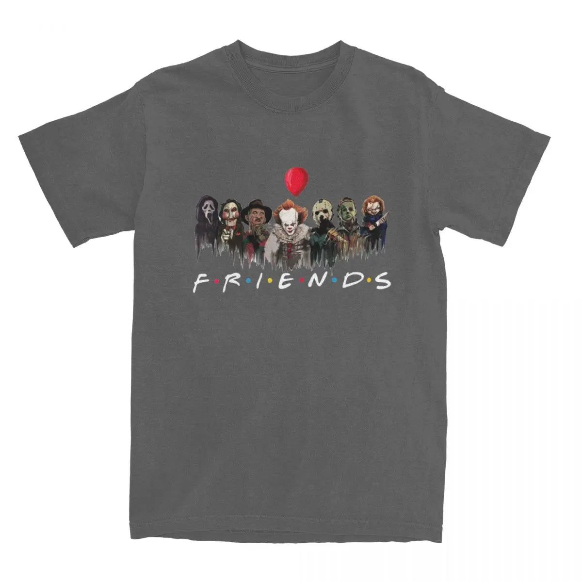 Men Women's T-Shirt Halloween Movie Horror Friends Merchandise Novelty Cotton Short Sleeve thrilling movie T Shirt Round Collar
