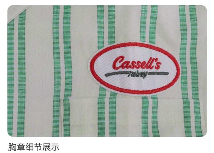 Obsession Nikki Bear Cosplay Costume Green Stripe Shirt Red Zebra Print Halter Top Shorts Halloween Couple Outfit For Carnival
