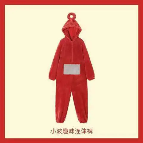Adults Kids Onesies For groups Soft Long Sleeves Pajamas Dipsy Tinky Winky Po Lala Costumes Home Clothes Women Unisex Homewear Jumpsuit