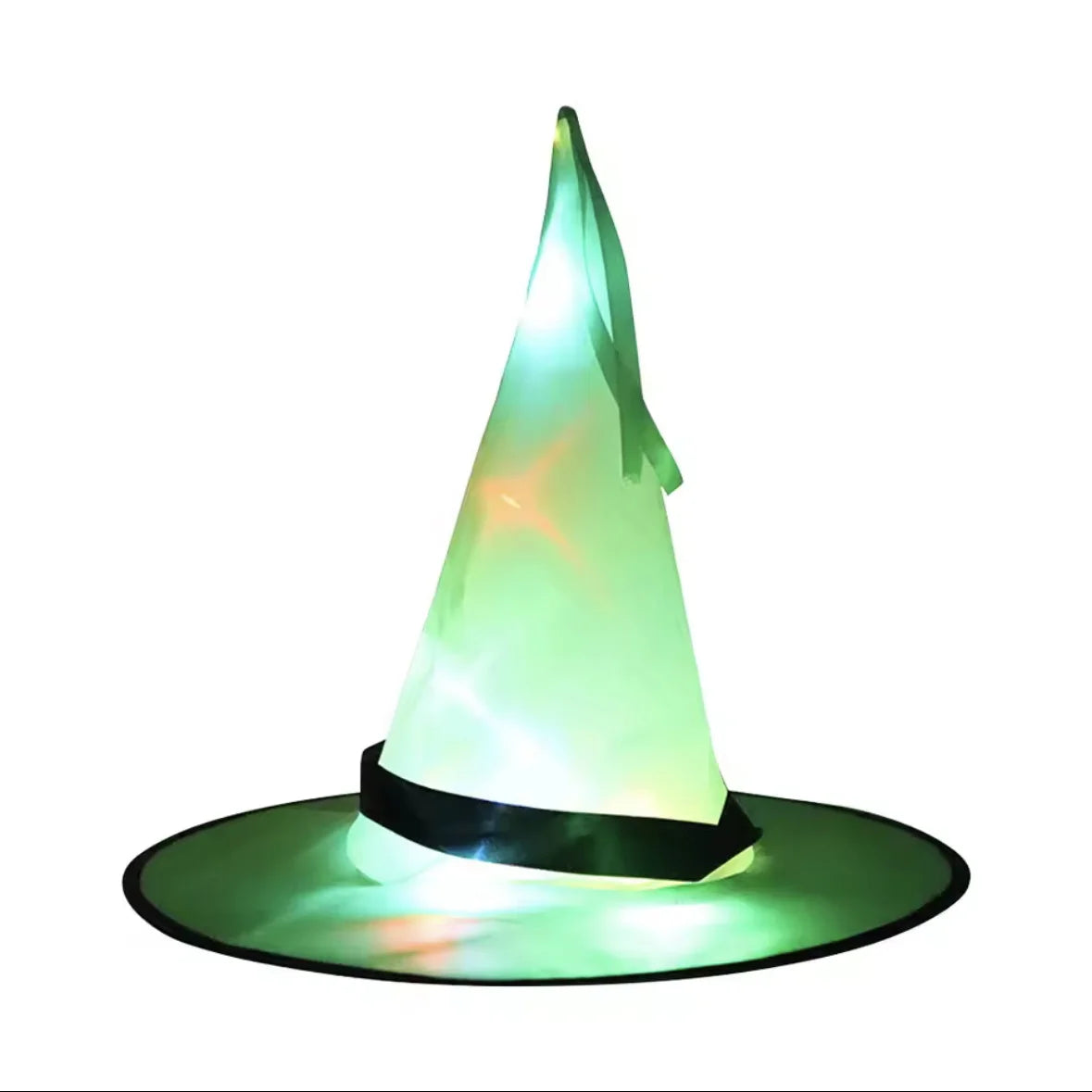 LED Halloween Flashing Light Witch Hat Starry Sky Ghost Festival Dress Up Glowing Elf Ghost Hat Lamp Home Decoration Hanging
