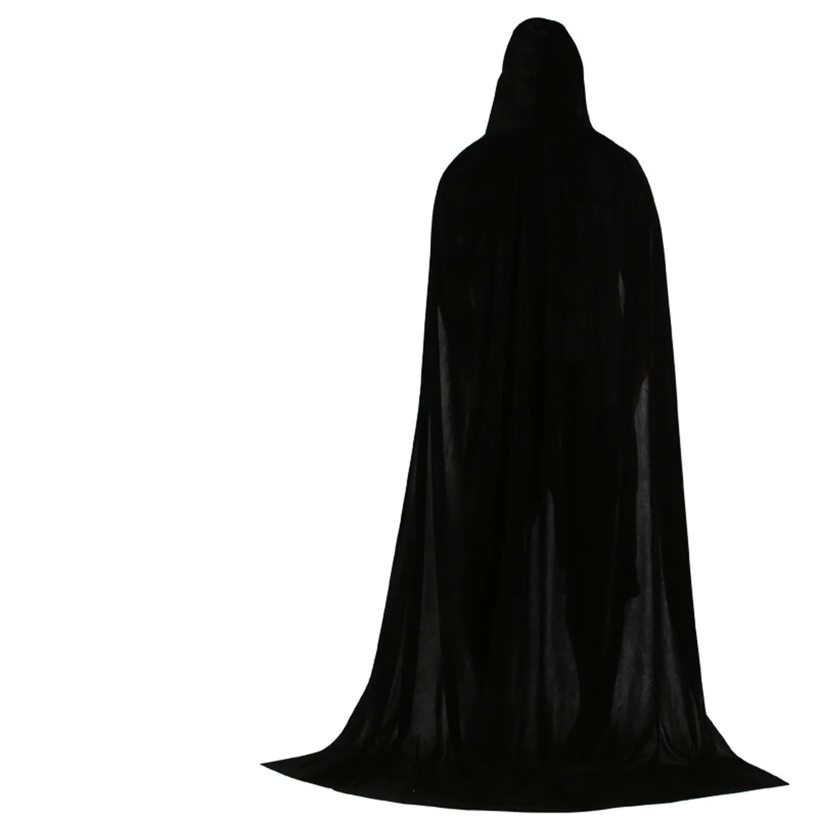 Adult Kids Halloween For groups Pleuche Velvet Cloak Cape Hooded Medieval Costume Witch Wicca Vampire Halloween Cosplay Costume Cape