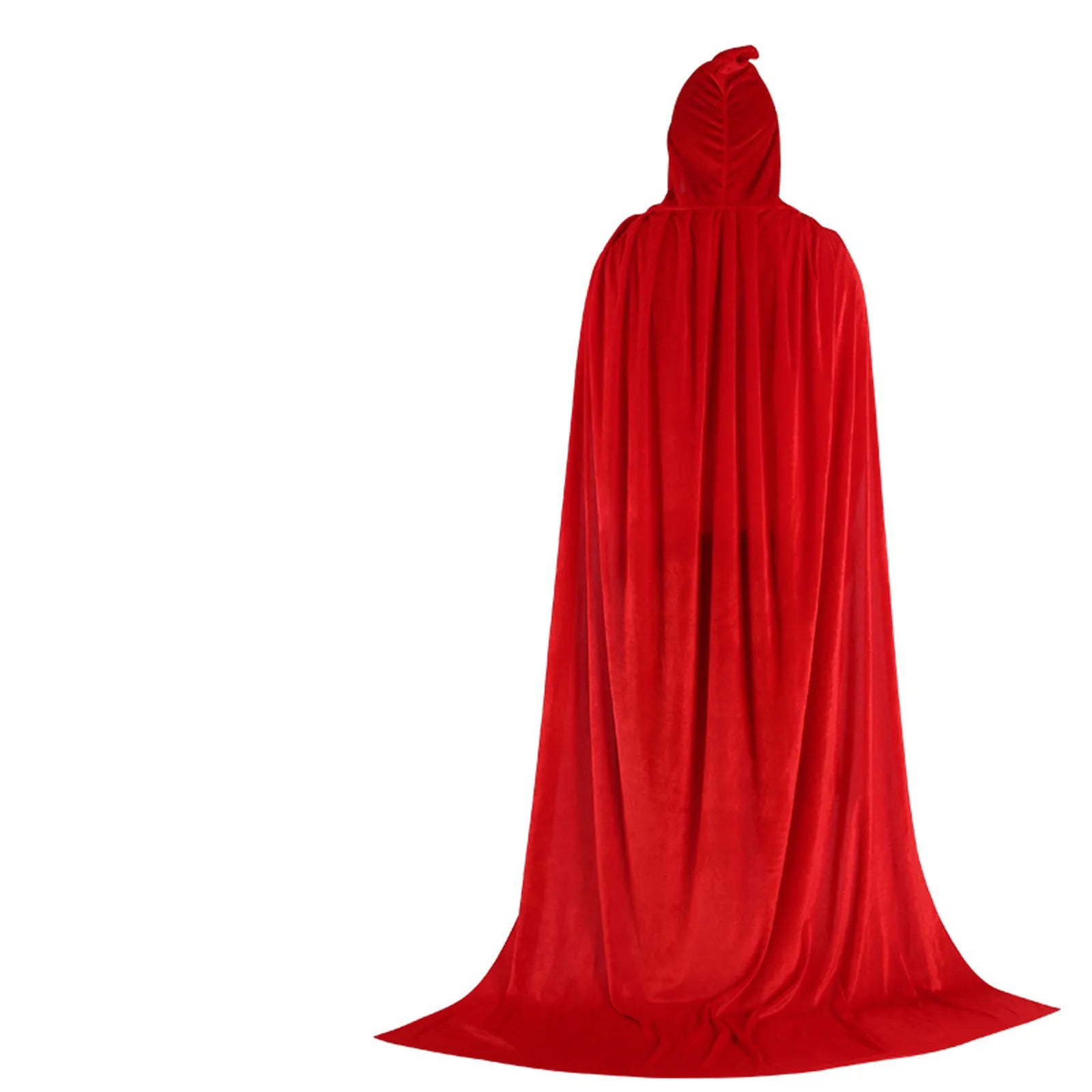 Adult Kids Halloween For groups Pleuche Velvet Cloak Cape Hooded Medieval Costume Witch Wicca Vampire Halloween Cosplay Costume Cape