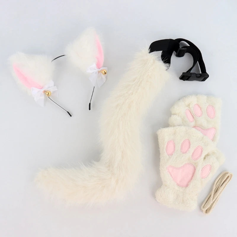 Cats Dress up for groups Costume Includes Headband, Tail, Gloves for Girl Halloween