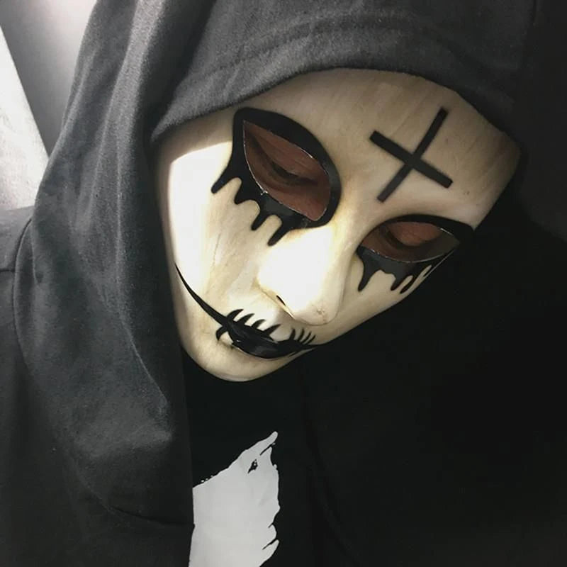 New Party Anonymous Masks Halloween Movie Theme Face Masks For Adult Cosplay Film Costume Props Mask Horror Mask Gift For Kids