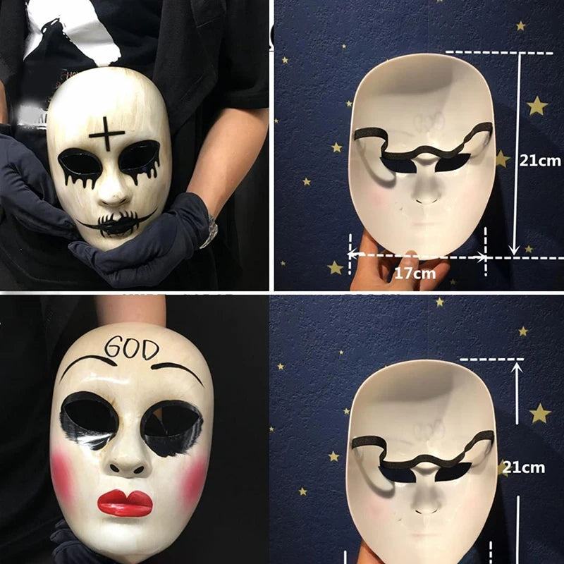 New Party Anonymous Masks Halloween Movie Theme Face Masks For Adult Cosplay Film Costume Props Mask Horror Mask Gift For Kids
